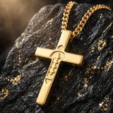 14K Gold Plated Soccer Football Basketball Baseball Cross  with Bible Verses Religious Pendant Necklace for Men