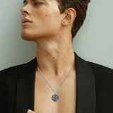 Sterling Silver Phoenix Rising Pendant Necklace NA/AA Sobriety Jewelry