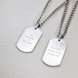 Stainless Steel Personalized Photo Dog Tag  Necklace
