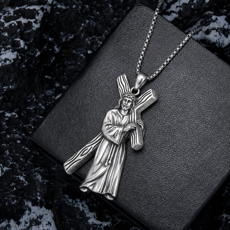 Sterling Silver Cross Pendant Necklace Christian Religious Jewelry Gifts for Anniversary