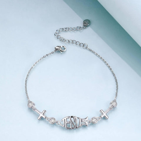 Sterling Silver Dragonfly Butterfly Cardinal Hummingbird Jesus Fish Lotus Daisy Sunflower Rose Faith Cross Bracelet