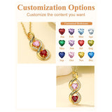 Sterling Silver Personalized  Birthstone Infinity Necklace for Women
