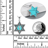 Sterling Silver Star of David Cross Peace Sign Tree of Life Star Pendant Necklace