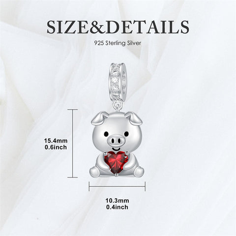 Sterling Silver Cubic Zircon Koala Pig Butterfly Scorpion Dragonfly Bead Charms