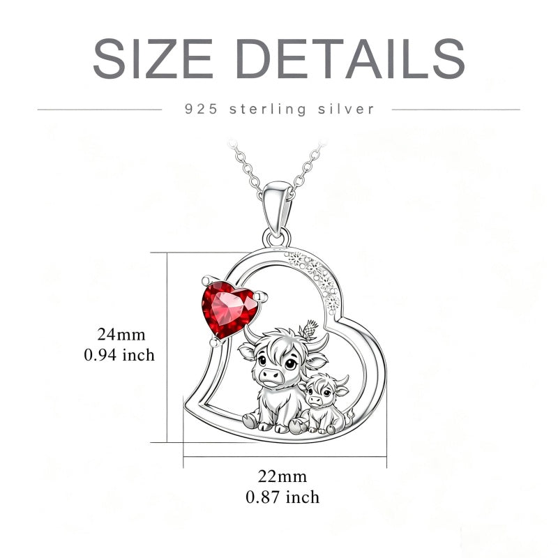 Sterling Silver Mother Daughter Two Hippo Two Elephant Two Horse Two Dachshund Two Cow Pendant Necklace