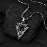 Malachite Turquoise Arrow Pendant Necklace for Men