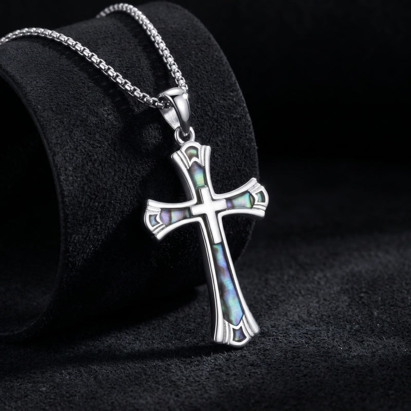 14K Gold Plated Cross Pendant Necklace Protection Jewelry Religious Gift
