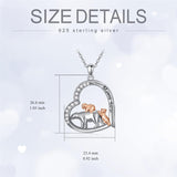 Sterling Silver Mama Bear Horse Lizard Dachshund Highland Cow Pig  Owl Black Cat Pendant Necklace