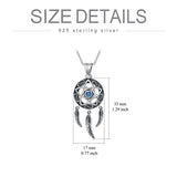 Sterling Silver Dreamcatcher Amulet Pendant Necklace