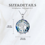 Sterling Silver Tree of Life Necklace Mother Daughter Mother Son Pendant Necklace Gift for Mother's Day Christmas