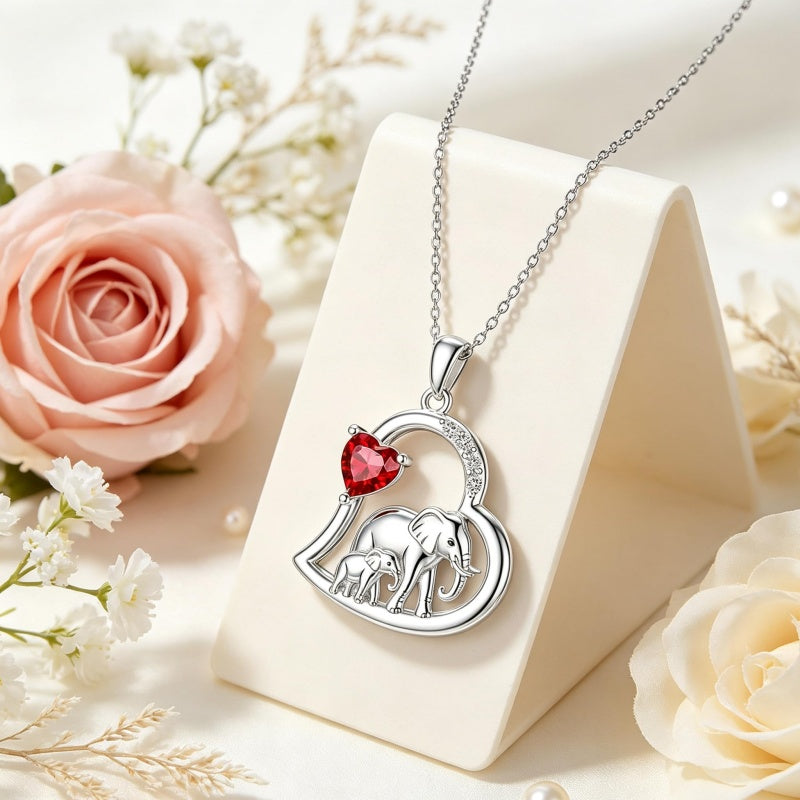 Sterling Silver Mother Daughter Two Hippo Two Elephant Two Horse Two Dachshund Two Cow Pendant Necklace