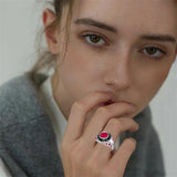 Sterling Silver Custom Birthstone Engraved High School College Class Ring for Women