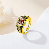 Sterling Silver Heart 10K 14K 18K Gold Personalized Photo High School College Graduation Ring