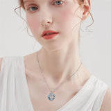 Sterling Silver Crystal Tree of Life Family Pendant Necklace for 1 to 5 Children