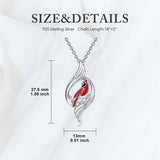 Sterling Silver Dove Hummingbird Red Cardinal Pendant Necklace