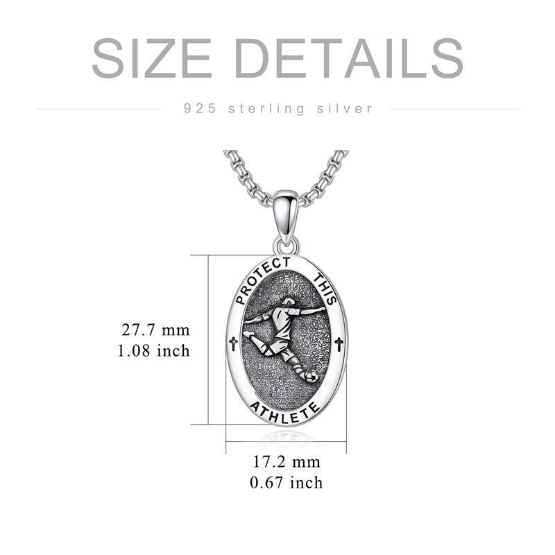Sterling Silver Amulet Medal  St Sebastian Saint Christopher Viking Deer Pendant Necklace
