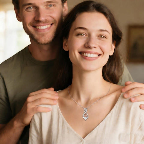 Sterling Silver 12 Month Birthstone Infinity Heart Animal Pendant Necklace Christmas Birthday Jewelry Gift