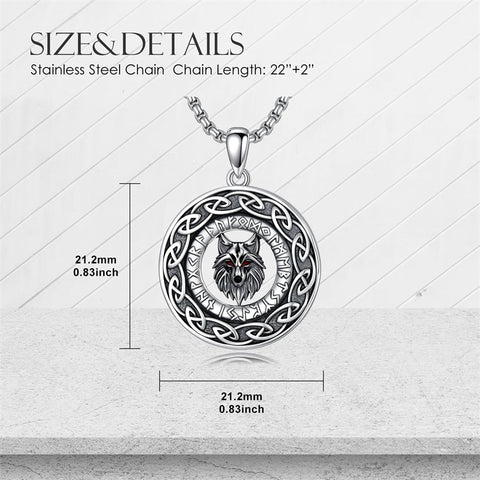 Sterling Silver Oxidized Tiger Wolf Lion Leopard Pendant Necklace for Men