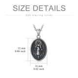 Sterling Silver Witch Pendant Necklace