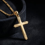 14K Gold Plated Cross Pendant necklace