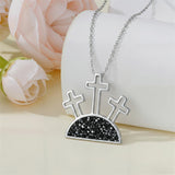 Sterling Silver Cross Pendant Necklace for Women Southwestern Cross Jewelry Gifts