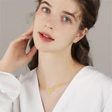 14K Yellow Gold Cubic Zirconia Hummingbird  Pendant Necklace