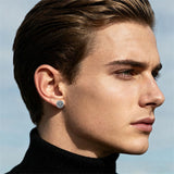 Sterling Silver Viking Raven Crow Skull Stud Earrings