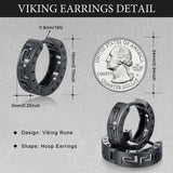 14K Gold Plated  Viking Hoop Earrings