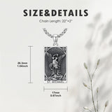 Sterling Silver Saint Anthony Saint Jude Saint Christopher   Saint Michael Amulet Religious Pendant Necklace
