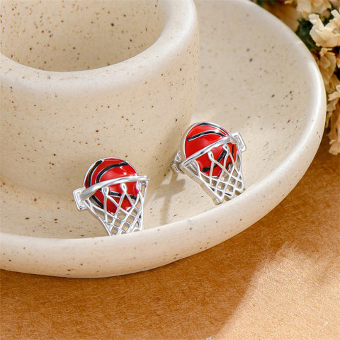 Sterling SilverHockeyBasketball Softball Football Volleyball Pickleball Soccer Baseball Tennis Stud Sport Earrings