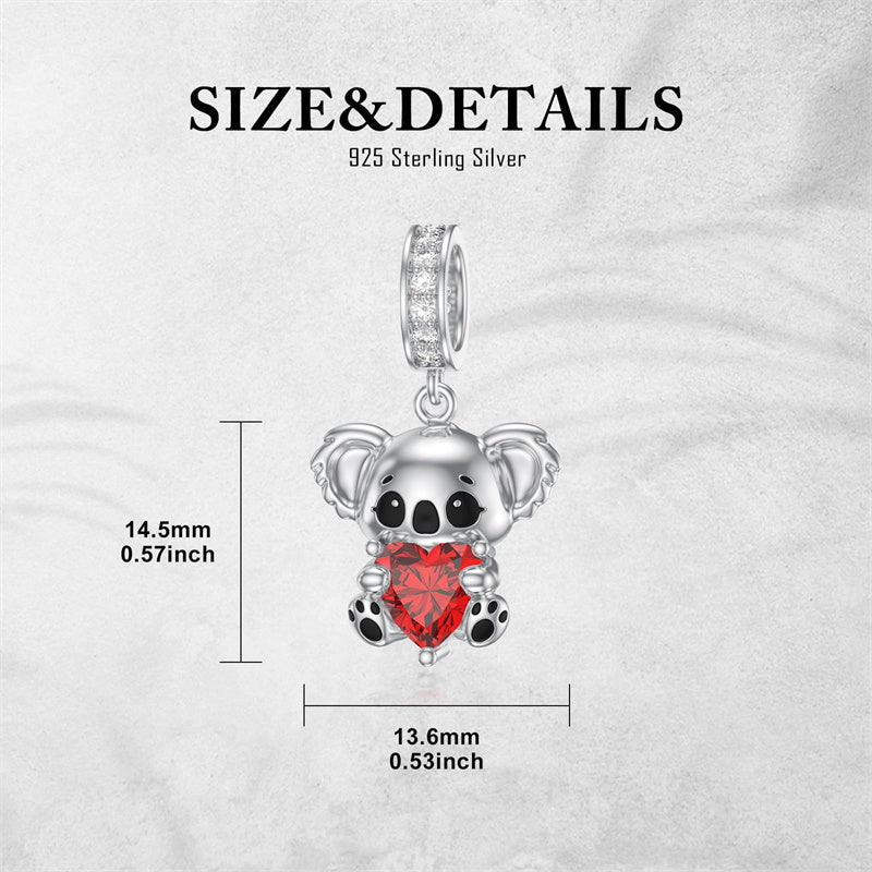 Sterling Silver Cubic Zircon Koala Pig Butterfly Scorpion Dragonfly Bead Charms