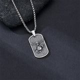 Sterling Silver Marines Cross Pendant Necklace for Men
