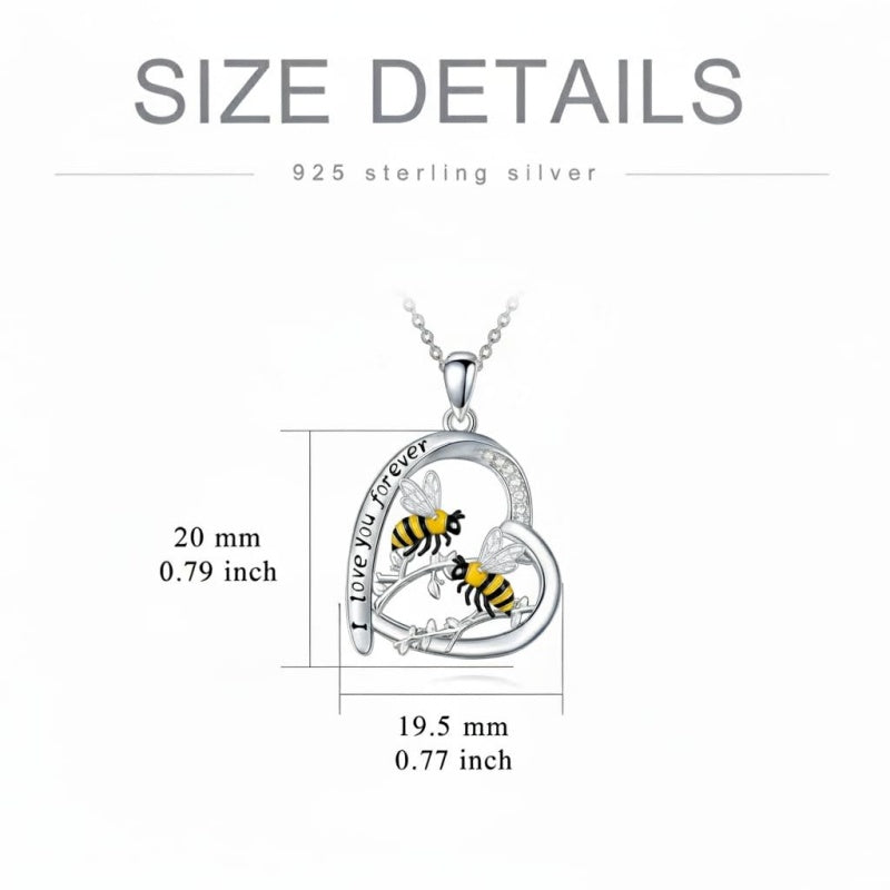Sterling Silver Mother Daughter Squirrel Monkey Butterfly Bee Owl Necklace Engraved I Love You Forever