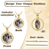 14K Gold Plated Personalized Photo Pendant Necklace Personalized Gift