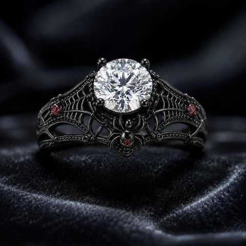 Sterling Silver 10K 14K 18K Gold Custom Engraved Moissanite Engagement Wedding Ring