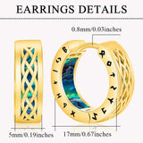 14K Gold Plated  Viking Hoop Earrings