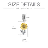 Sterling Silver Sunflower Bead Charms