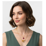 14K Gold Birthstone Birth Flower  Pendant Necklace Birthday Jewelry Gifts for Women