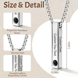 14K Gold Plated Personalized Photo Projection Necklace Christmas Birthday Valentine's Day Memorial Gift