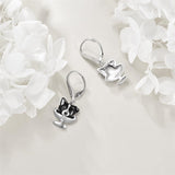 925 Sterling Silver Dog Cup Earrings Cute Earrings for Women