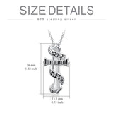 Sterling Silver Cross Pendant Necklace Christian Religious Jewelry Gifts for Anniversary