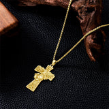 Sterling Silver Marines Cross Pendant Necklace for Men