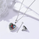 Sterling Silver Personalized Photo Engraved Abalone Shell Butterfly Dragonfly Urn Necklace for Ashes