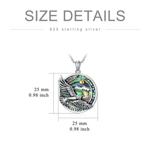 Sterling Silver Blue Jay Eagle Phoenix Owl Pendant Necklace for Women