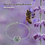 Sterling Silver Heart Urn Bracelet for Ashes Memorial Keepsake Jewelry Gifts for Women