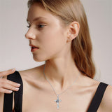 Sterling Silver Cross Bee Hummingbird Butterfly Dove Red Cardinal Pendant Necklace for Her