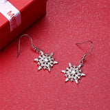 Sterling Silver Snowflake Dangle Earrings