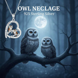 Sterling Silver Mother Daughter Squirrel Monkey Butterfly Bee Owl Necklace Engraved I Love You Forever