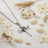 Sterling Silver Cross Pendant Necklace Christian Religious Jewelry Gifts for Anniversary