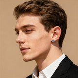 Sterling Silver Viking Raven Crow Skull Stud Earrings